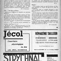 1433 - Page 1418 - Correspondance. Application des tarifs d’honoraires de sécurité sociale. C ou Pc l ? / Des divers certificats