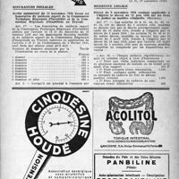 1444 - Page 1429 - À travers l'officiel. Assurances sociales / Médecine légale