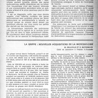 1452 - Page 1437 - Partie scientifique. Les anévrysmes intracrâniens de la carotide interne, par Jean Taptas et Jean-Claude Dubois / La grippe : nouvelles acquisitions de la microbiologie, M. Delaville et S. Mutermilch