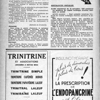 1493 - Page 1478 - Dernières nouvelles. Syndicat des Médecins, département des Ardennes / Naissances / Nécrologie [Madame Charles Lacoste] / À travers l'officiel. Assurances sociales