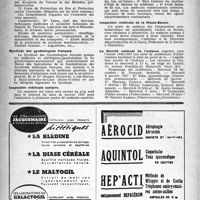 1537 - Page 1522 - Dernières nouvelles. Cours de Prévention, année 1946-1947 / Syndicat des gynécologues français / Inspection médicale scolaire / Inspection médicale de la Haute-Savoie / Le Comité national de l’enfance