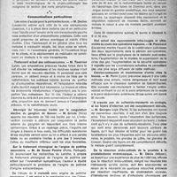 1600 - Page 1585 - Partie scientifique. XLIXe congrès de chirurgie (fin). Discussion du Troisième Rapport sur la Réparation des pertes de substance traumatiques des troncs nerveux des membres / Communications particulières [Michel Deniker]