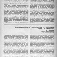 1640 - Page 1625 - Partie scientifique. Sur quelques cas de laryngo-trachéite aigue a caractère épidémique, Professeur Geo Beltrami / Le dispensaire et la prophylaxie de la tuberculose dans les campagnes, par J. Angirany