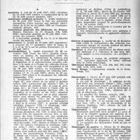 0010 - Page 9 - Table des matières. Année 1947. Partie professionnelle