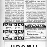 0061 - Page 36 - Dernières nouvelles. Ministère de l’éducation Nationale / Le centenaire d’une veuve de médecin / Conseil départemental de la Seine de l’Ordre des Médecins
