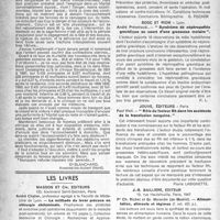0077 - Page 52 - Partie scientifique. Simples réflexions d'un vieux médecin de campagne à propos de l’accouchement indolore. A propos de l’accouchement indolore / Les livres. La méthode du lever précoce en chirurgie abdominale, par André Chalier, Masson et Cie, éditeurs, Paris / « Syndrome de néphropathie gravidique au cours d’une grossesse molaire », par André Préveiraud, Bosc et Riom - Lyon / “ Rôle du facteur Rh dans les accidents de la transfusion sanguine. ”, par Paul Weil, Jouve, Éditeurs - Paris / Alimentation, aliments et régimes, par Pr Ch. Richet et Gr. Maranôn, J. -B. Baillière, Editeur, Paris, 1947