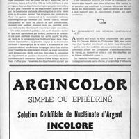 0098 - Page 73 - Échos & commentaires. Eureuse modification de la convention-type syndicat-caisse / Le reclassement des médecins contrôleurs A. T