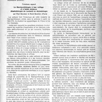 0124 - Page 99 - Partie scientifique. IVe Congrès des médecins électron-radiologistes de langue française Paris 9-12 octobre 1946. Développement et perspectives de l’Électron-Encephalographie clinique par le Pr Baudouin et Dr Fischgold / La Roentgenthérapie à bas voltage et à faible distance (Radiothérapie de contact) en dermatologie par Paul Bourdon et René Bourdon / La Radiothérapie de contact des cancers du rectum par le Pr Paul Lamarque et Charles Gros