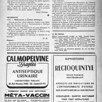 0198 - Page 173 - Correspondance. Automobilisme. Consommation d’huile exagérée / Pharmacie. Médicaments et produits diététiques / Le Sou Médical