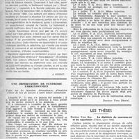 0217 - Page 192 - Partie Scientifique. Consultation médicaux-chirurgicale. Quel est le traitement le plus récent de la cirrhose hypertrophique / Une observation de syndrome parkinsonnien [Docteur Yves Dhotel] / Les thèses. La diphtérie du nouveau-né et du nourrisson, par Docteur Yves Gay (Thèse, Lyon 1946)