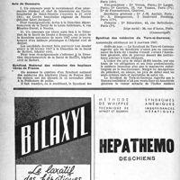 0253 - Page 228 - Dernières nouvelles. Inspection divisionnaire de la Santé / Avis de Concours / Syndicat National des médecins des hôpitaux libres de France / Syndicat des médecins du Tarn-et-Garonne