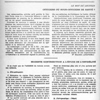 0283 - Page 258 - Partie professionnelle. Médecine et monde moderne. La formation du médecin, par le Docteur André Gros / Le mot du lecteur. Officiers ou sous-officiers de santé ? / Modeste contribution à l’étude de l’infidélité