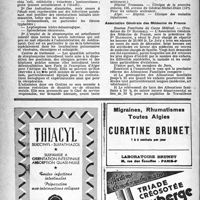 0301 - Page 276 - Dernières nouvelles. Note sur la Répartition de la Streptomycine / Association Générale des Médecins de France