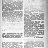 0330 - Page 305 - Partie professionnelle. Droit professionnel. La physiologie peut-elle inspirer la politique ? / Sus aux pro-pharmaciens !