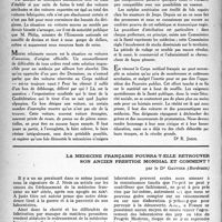 0375 - Page 350 - Partie professionnel. Actualité professionnelle. Aurons-nous des voitures ? / La médecine française pourra-t-elle retrouver son ancien prestige mondial et comment, par le Dr Gautier