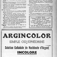 0396 - Page 371 - Dernières nouvelles. Faculté de Médecine de Paris / Avis de concours / Inspection départementale -de la Santé de la Savoie / Hygiène scolaire / Inspection régionale de l’Hygiène scolaire