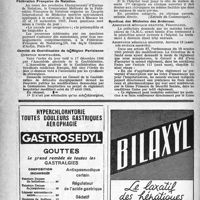 0397 - Page 372 - Dernières nouvelles. Inspection régionale de l’Hygiène scolaire / Syndicat National des Médecins électron-radiologistes qualifiés (Métropole-Union française) / Fédération Française de Natation / Comité de Coordination de la Région Parisienne / Syndicat des Médecins des Ardennes