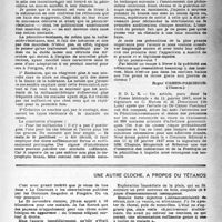 0492 - Page 467 - Partie scientifique. Le danger de la pénicilline-résistance / Une autre cloche, à propos du tétanos