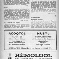 0517 - Page 492 - Correspondance. Application de tarifs d’honoraires. Soins pour des complications consécutives à un accouchement / Tarif des A. T. agricoles / Automobilisme. Décalaminage du moteur