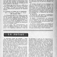 0538 - Page 513 - Partie scientifique. Les sociétés savantes. Société médicale des hôpitaux de Paris. Ostéite grave de l’aile iliaque guérie par des doses massives de pénicilline, (29 novembre 1946) / Le traitement de l’asthme par la théophylline, (29 novembre 1946) / La presse. La tuberculose tardive des rapatriés [(Le Journal de Médecine de Lyon, 20 décembre 1946)] / Pénicilline et gonococcies ; les débuts de la pénicilline-résistance [(La Presse Médicale, 11 janvier 1947)]