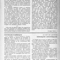 0544 - Page 519 - Partie professionnelle. Dommages de guerre. Préliminaires administratifs de la reconstruction / Nouvelles d’Amérique / Le mot du lecteur. Remarques linguistiques