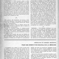 0585 - Page 560 - Partie professionnelle. Actualité professionnelle. L’appréciation de l’incapacité permanente dans le cadre de la nouvelle législation sur les accidents du travail, par le Dr J. Baillargé / Médecine et monde moderne. Pour une orientation nouvelle de la médecine