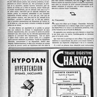 0597 - Page 572 - Échos & commentaires. Les réquisitions de voitures de médecins étaient illégales / Au parlement