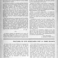 0617 - Page 592 - Partie scientifique. Consultations médicaux-chirurgicales. Un curieux cas d'anéjaculation ou d’azoospermie / Fractures de côte spontanées chez la femme enceinte