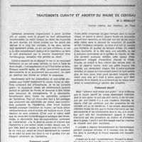 0618 - Page 593 - Partie scientifique. Fractures de côte spontanées chez la femme enceinte / Traitements curatif et abortif du rhume de cerveau, Dr J. Sedillot