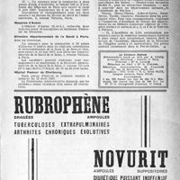 0652 - Page 627 - Dernières nouvelles. Assistance Publique à Paris. Avis de concours / Hospices d’Autun / Direction départementale de la Santé à Paris- / Hôpital Pasteur de Cherbourg / Hygiène Scolaire et Universitaire