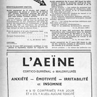 0655 - Page 630 - A travers l'officiel. Hôspitalisation privée / Loyers / Travail et sécurité sociale