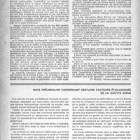 0661 - Page 636 - Partie scientifique. Kyste hydatique suppuré du foie, se présentant sous l’aspect d'une hépatomégalie fébrile géante, avec double migration ultérieure, pleurale, puis vésiculaire, guérison parfaite, se maintenant depuis trois ans / Note préliminaire concernant certains facteurs étiologiques de la goutte aiguë