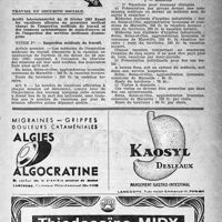 0688 - Page 663 - A travers l'officiel. Travail et sécurité sociale