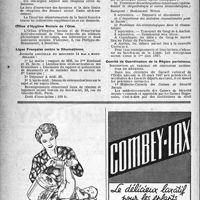 0733 - Page 708 - Dernières nouvelles. Administration Générale de l’Assistance publique à Paris / Direction départementale de la Santé de l’Aisne / Office d’Hygiène Sociale de l’Oise / Ligue Française contre le Rhumatisme / Premier Congrès de la Ligue européenne contre le Rhumatisme / Comité de Coordination de la Région Parisienne