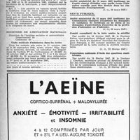 0739 - Page 714 - A travers l'officiel. Contrôle médical scolaire / éducation nationale / Santé publique