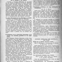 0752 - Page 727 - Partie scientifique. Les sociétés savantes. Académie nationale de médecine, Séance du 4 mars 1947. Influence de l’irradiation générale par rayons X sur la réussite des greffes de sarcomes chez le rat / La cure chirurgicale de la tétralogie de Fallot. Premier cas français opéré en Amérique / L’ordonnance sur la protection maternelle et infantile. Les résultats possibles de son application / Transfusion rythmique du sang suroxygéné et réanimation / Société médicale des hôpitaux de Paris. Kyste de la capsule surrénale droite, (31-1-47) / Les pneumonies huileuses chez l’adulte, (8-2-1947)