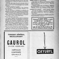 0896 - Page 867 - Dernières nouvelles. Faculté de Médecine de Paris / Hygiène scolaire et universitaire / Préfecture de la Savoie. — postée médical vacant