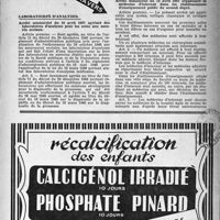 0900 - Page 871 - A travers l'officiel. Laboratoires d’analyses / Médecine scolaire