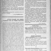0913 - Page 884 - Partie scientifique. Consultations médicaux-chirurgicales. Indications des injections infra et péri artérielles de novocaïne dans les artérites oblitérantes / Action éloignée des bombes atomiques sur les femmes enceintes / Dermatoses allergiques et cure sulfatée calcique et magnésienne