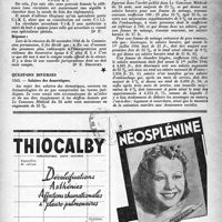 0938 - Page 909 - Correspondance. Application de la nomenclature. Examen du poumon, plus radioscopie / Questions diverses. Salaires des domestiques