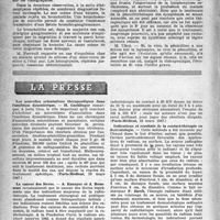 0965 - Page 936 - Partie scientifique. Les sociétés savantes. Société médicale des hôpitaux de Paris. Difficultés diagnostiques des accidents de migration, à travers la paroi bronchique, des calcifications ganglionnaires, (21-2-1947) / Leptospirose méningée pure d’Inada et Ido, (21-2-1947) / La presse. Les nouvelles orientations thérapeutiques dans l’amibiase dysentérique [(Paris-Médical, 29 mars 1947)] / Le cancer des lèvres [(Paris-Médical, 15 mars 1947)] / Indications et résultats de la contact-thérapie en dermatologie [(Revue Médicale de Nancy, 15 mars 1947)]