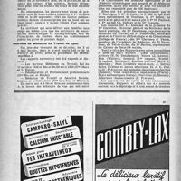 0993 - Page 964 - Dernières nouvelles. Sanatorium d’Aincourt. — Vacance de postée médical / Hygiène Scolaire et Universitaire / Journées de Médecine du Travail de Lyon / Les Journées d’étude des 19 et 20 avril à la Faculté de Médecine de Paris