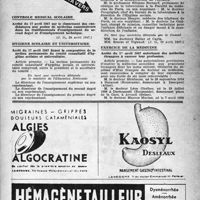 0996 - Page 967 - A travers l'officiel. Contrôle médical scolaire / Hygiène scolaire et universitaire / Exercice de la médecine