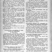 1009 - Page 980 - Partie scientifique. Les sociétés savantes. Académie nationale de médecine, (séance du 25 mars 1947). De l’organisation de l’anesthésie en France / L’enregistrement photométrique du mode d’action des antibiotiques / Société médicale des hôpitaux de Lyon. Syndrome bilatéral d’irritation pyramidale à la suite d’une hématémèse importante / Observations de méningites otitiques guéries par la pénicilline / Diverticule synovial pré-articulaire dans une coxarthrie / Pneumopathie chronique avec éosinophilie sanguine. Echinococcose pulmonaire métastatique / Localisations pulmonaires kystiques de la sclérose tubéreuse de Bourneville / Néphrite aiguë de la période secondaire du cycle de l’infection tuberculeuse