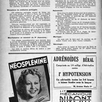 1123 - Page 1094 - Dernières nouvelles. Association des médecins-conseils / Réceptions de médecins portugais / Manifestation en souvenir du Pr Jeanneney / Naissances / Mariages / Nécrologie [Mme Alfred Diers]