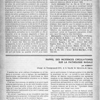 1143 - Page 1112 - Partie scientifique. Réservée à la Faculté de Médecine de Nancy. Sur le rôle de quelques nouveaux facteurs biochimiques dans l’étiologie du choc traumatique, par R. Wolff / Rappel des incidences circulatoires sur la pathologie nasale, par Aubriot
