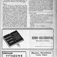 1166 - Page 1133 - Correspondance. Sécurité sociale. Assurances sociales. Dépassements du tarif / Le Sou médical