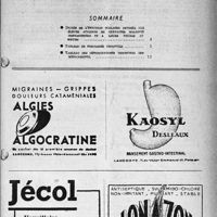 1172 - Page 3 - La documentation professionnelle permanente du médecin praticien, éditée par le concours médical / Sommaire