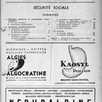 1188 - Page 3 - La documentation professionnelle permanente du médecin praticien, publiée par le concours médical / Sécurité sociale / Sommaire