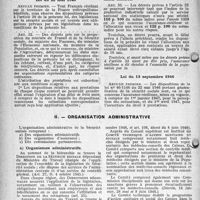 1195 - Page 10 - Sécurité sociale. Principes et organisation assurance maladie - maternité, (Professions non agricoles). Principes généraux et organisation administrative. Principes généraux. Le plan de sécurité sociale en France. Ordonnance du 4 octobre 1945 / Loi du 22 mai 1946 / Loi du 13 septembre 1946 / Organisation administrative. Organismes administratifs